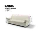 Copridivano Elasticizzato in Poliestere Dahlia Blu Scuro Varie Misure