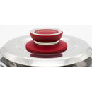Kit 4 Coperchi Magici Antiodore Ventur Magic Ø25, Ø27, Ø31, Ø35 cm Cooker in Acciaio Inox Pomello Rosso