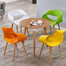 Set 4 Sedie in Polipropilene 45x71x60 cm Gambe in Faggio Fold Bianco