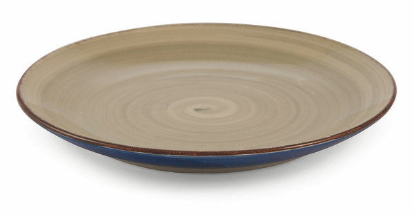 Set 6 Piatti Frutta Ø19x2,5 cm in Gres Villa d'Este Home Tivoli Baita Grigio e Blu sconto