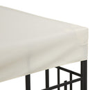 Tetto di Ricambio Impermeabile per Gazebo da Giardino 3x3m Doppio Tetto Crema
