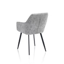 Set 2 Sedie 57,5x51x87 cm in Similpelle Grigio