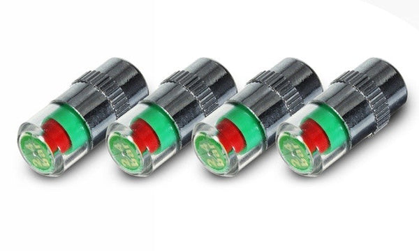 acquista Kit 4 misuratori di pressione ruote 2,4 bar 36 PSI con indicatore led universale