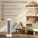 Termoventilatore Ceramico PTC 2000W con 3 Temperature Regolabili Timer e Telecomando Bianco      