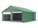 Casetta Box da Giardino in Lamiera di Acciaio 664x721x372 cm Verde