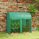 Serra da Giardino 200x100x178 cm 2 Porte Avvolgibili Copertura in PE 140g/m² Anti-UV Verde      