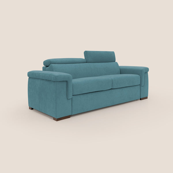 sconto Divano Letto 3 Posti 200x100x95 cm in Tessuto Azzurro