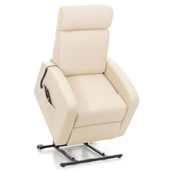 sconto Poltrona Alzapersona Elettrica 1 Motore Reclinabile in Similpelle Katia Crema