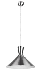 Lampada a Sospensione da Interno Attacco E27 in Metallo Nichel Satinato 