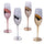 Set 4 Bicchieri da Champagne Chic Flûte in Vetro VdE Tivoli 1996 4 Colori Differenti
