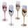 Set 4 Bicchieri da Champagne Chic Flûte in Vetro VdE Tivoli 1996 4 Colori Differenti