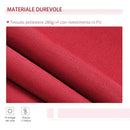 Tenda da Sole Avvolgibile a Parete 4x2.5m in Poliestere Rosso Scuro