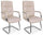 Set 2 Sedie Poltrone Attesa 58x60,5x101,5h cm da Ufficio Sydney Tortora