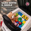 Macchina Cavalcabile per Bambini 12-36 Mesi Licenza Fiat 61x28x38,3 cm con Musica e Clacson in PP Bianco      