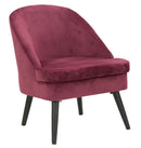 Poltrona Paris Bordeaux 59x67x75,5 cm Legno Spugna e Velluto Sintetico Bordeaux e Nero
