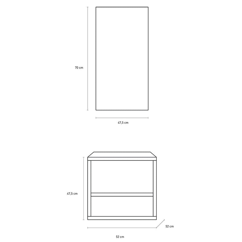 Mobile da Bagno sospeso Giava 12 Pino Grigio TFT