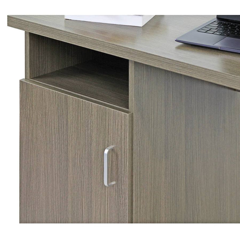 Scrivania 1 anta e 1 vano portaoggetti 100x50x75 cm in Legno Rovere Scuro