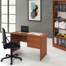 Scrivania Tiffany due cassetti 119x64x75 cm noce antico