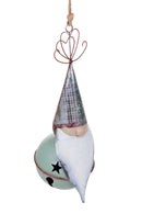 Set 2 Palle di Natale da Appendere Ø 11 cm in Metallo Tiffany Oro