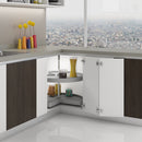 Cestello Girevole Ø81 cm per Mobile da Cucina 80 cm in Plastica e Alluminio Emuca Grigio
