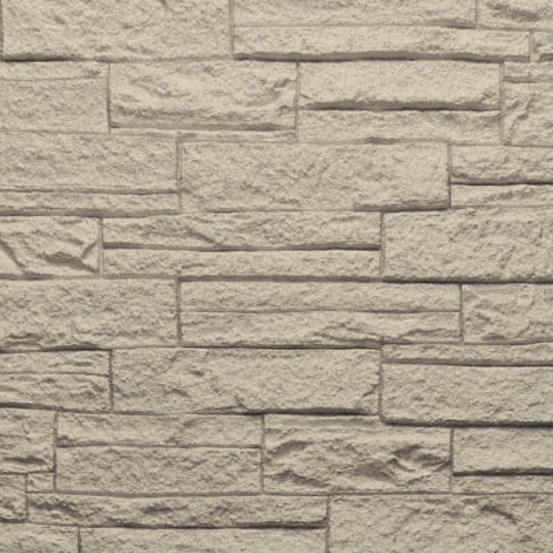 Set 12 Pannelli Decorativi Area 8,6 mq 120x60x2,5 cm Rivestimento Murale Effetto Mattoni in Pietra 3D in PU Greige Tortora