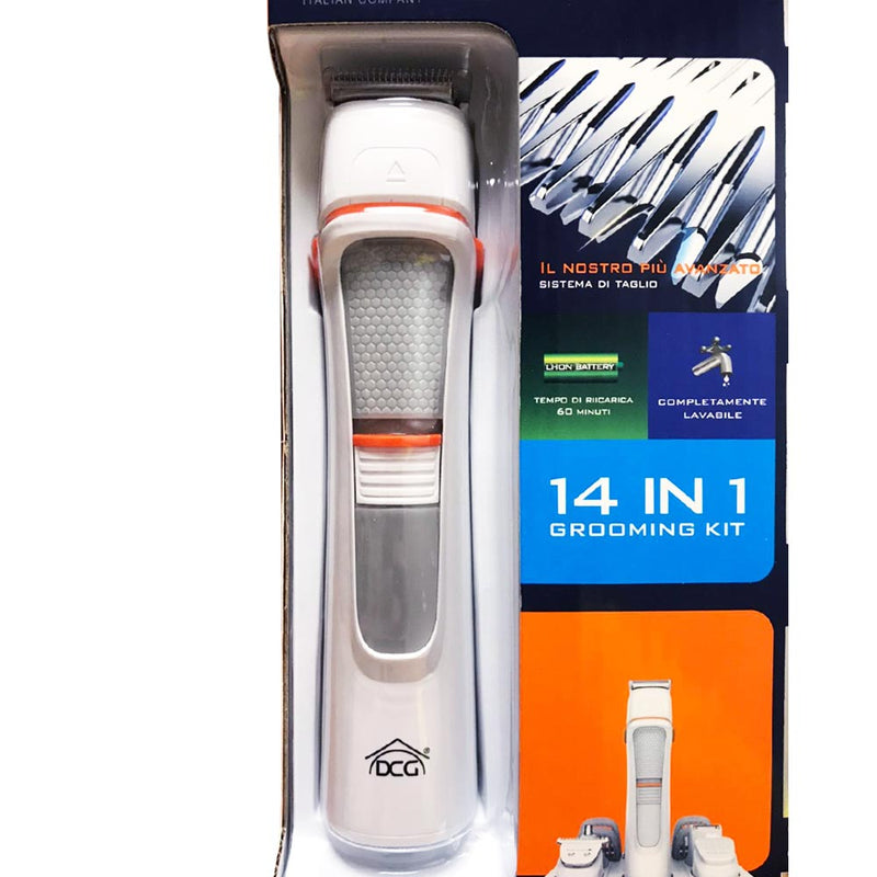 Rasoio Taglia Capelli Trimmer Elettrico Ricaricabile Regola Barba 14 pezzi