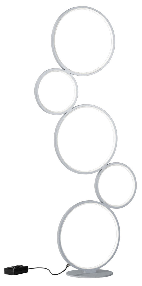 acquista Piantana da Interno a LED in Metallo Silver Opaco