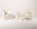 Tavolino da Giardino Componibile Ø37x47 cm in Resina Arkema Olimpo Bianco