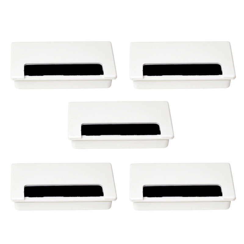 Passacavi da Tavolo Plasquare 2 Imballo 5 Pezzo Plastica Bianca Tecnoplastica Emuca