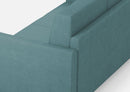 Divano 3 Posti 198x85x85 cm Karay in Tessuto Petrolio