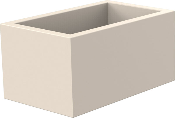 prezzo Vaso Rettangolare 80x40x50 cm in Resina Arkema Modulo Cassetta Bianco