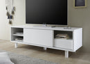 Mobile TV 1 Cassetto 1 Porta 1 Nicchia in Melamina 206x50x50cm TFT Aladdin Bianco