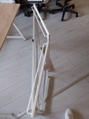 Scrivania Pieghevole 100x50x75 cm in Metallo e Truciolare Motti Lolie Bianca