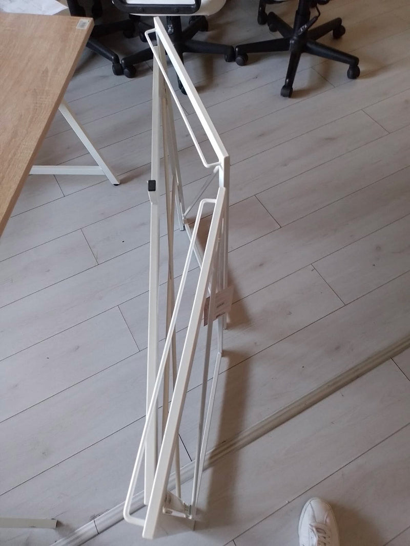 Scrivania Pieghevole 100x50x75 cm in Metallo e Truciolare Motti Lolie Bianca