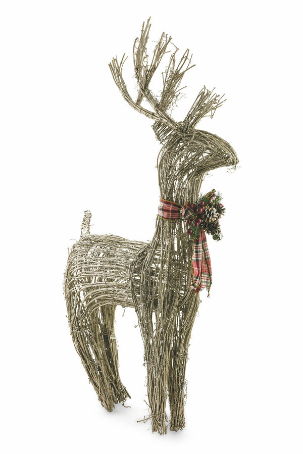 Renna in Rattan 60x25xH100 cm Soriani Oro prezzo