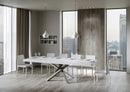 Tavolo Allungabile 120/380x90 cm Volantis Premium Bianco Frassino Gambe Multicolore 4/C      