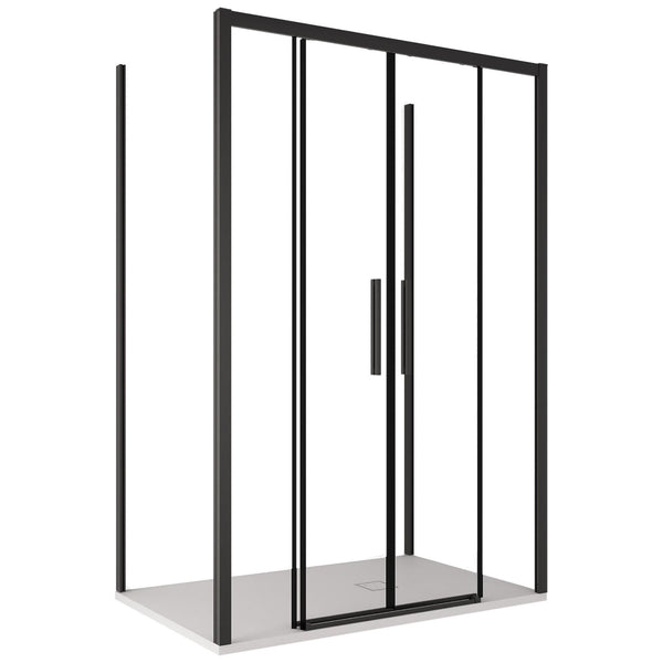 prezzo Box Doccia 3 Lati 2 Ante Scorrevoli in Cristallo Trasparente 6mm H195 Bonussi Eliane Varie Misure