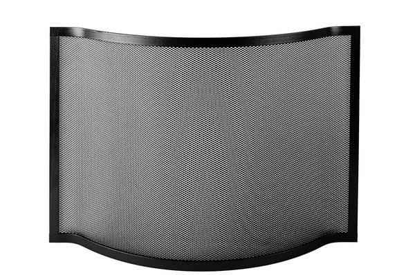 online Parascintille per Camino Curvo 69x50 cm in Ferro Verniciato Grigio Martellato