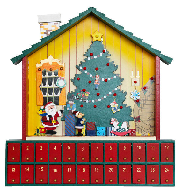 acquista Calendario dell'Avvento 41x7x39 cm in Legno
