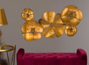 Pannello Flower Oroy 94x6x50 cm in Ferro Oro