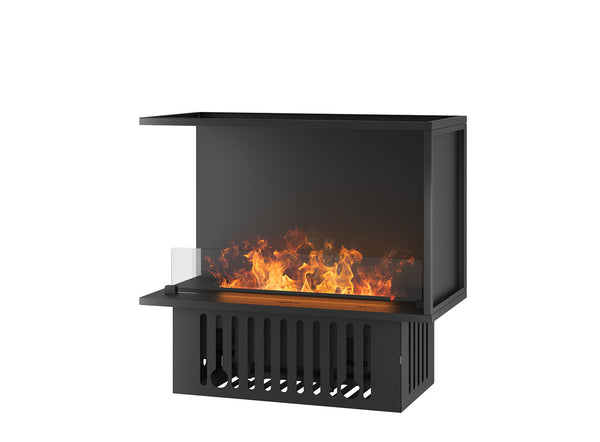 Camino a Vapore Elettrico Bifacciale Angolare a Sinistra 80x50x40 cm Invapo Corner L800 con Ricarica Automatica Nero prezzo