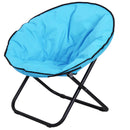 Sedia da Campeggio Pieghevole Imbottita 80x80x75 cm  Blu