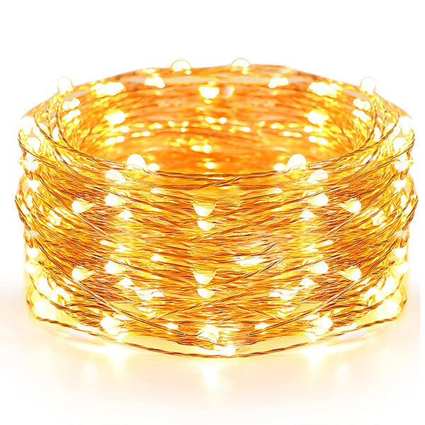 Luci di Natale 50 MicroLed Bianco Caldo a batteria da Interno acquista