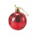 Set 10 Palle di Natale Ø5 cm in Plastica Rosso