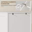 Mobile Dispensa Cucina con Ante, Armadietti e Cerniere a Chiusura Silenziosa, in Legno, 60x40x162 cm, Bianco      