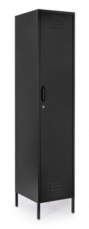 Armadio 1 Anta 46x38x185 cm Cambridge in Acciaio Nero