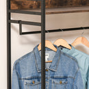 Appendiabiti Scarpiera per Ingresso 80x40x200 cm con Mensole in Metallo e Legno Marrone