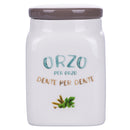 Barattolo Orzo 9,5x9,5x14,5 cm in New Bone China VdE Tivoli 1996 Le Travisate Bianco