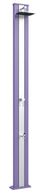 Doccia da Esterno Giardino Miscelatore e Lavapiedi Arkema Spring S Fascia Inox Viola