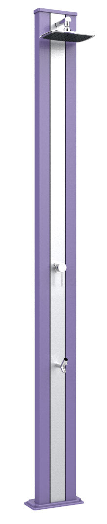 online Doccia da Esterno Giardino Miscelatore e Lavapiedi Arkema Spring S Fascia Inox Viola